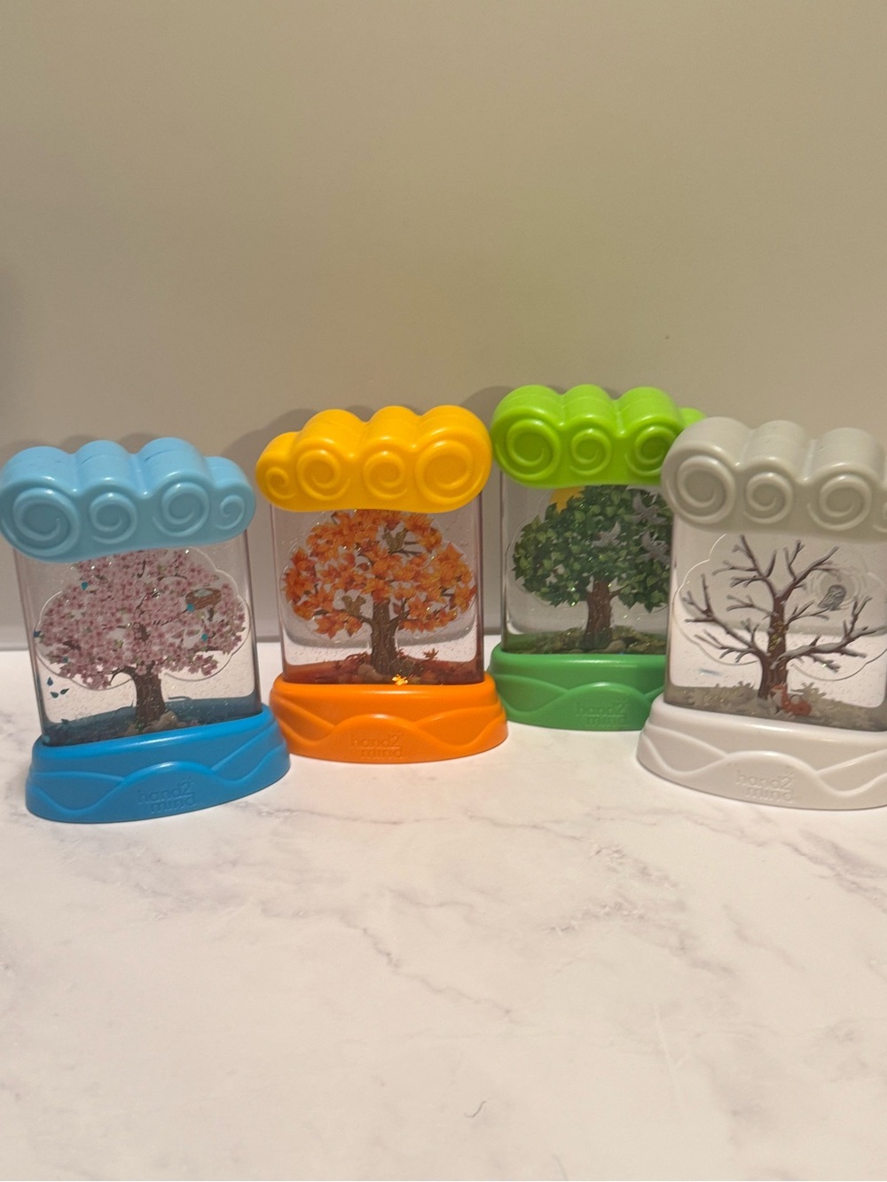 Seasons glitter sensory toys